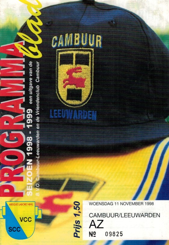 AZ Programma 11-nov-1998 Cambuur uit